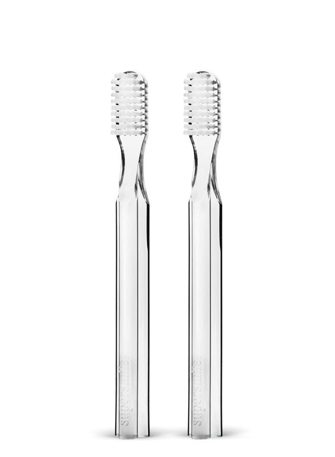 Supersmile New Generation 45° Patented Toothbrush, Clear, 2 Count - Image 1
