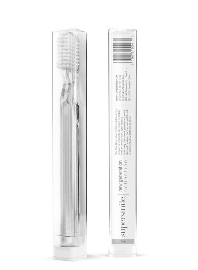 Supersmile New Generation 45° Patented Toothbrush, Clear, 2 Count - Image 2