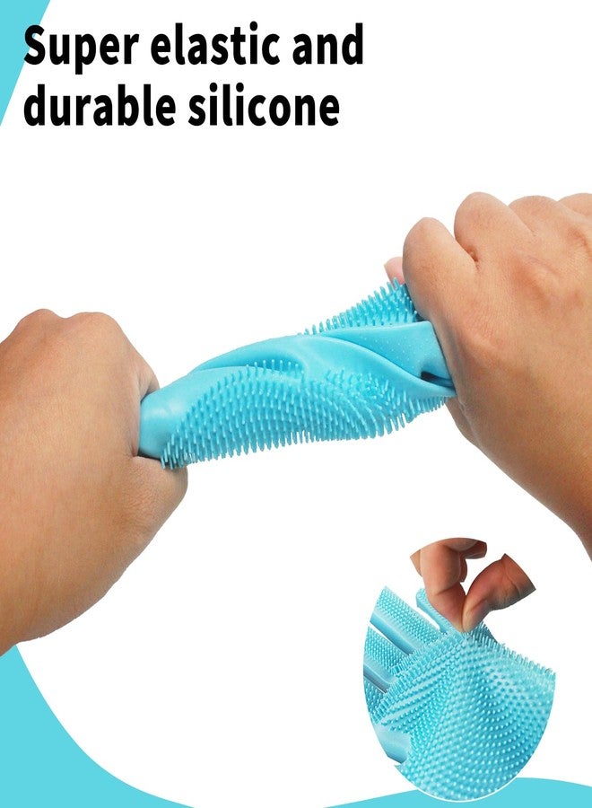 DUFFOBAN Pet Grooming Gloves - Cat and Dog Glove Brush, High Efficiency Pet Hair Removal Massage Gloves, Silicone Bath Cleaning Gloves (1 Pair) - Image 4