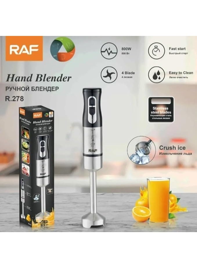 آر إيه أف مجموعة خلاطات ٥ في ١ || من الفولاذ المقاوم للصدأ ٤٠٠ واط || تعزيز توربو قوي بسرعات متغيرة، مفرمة، خلاط، محضر طعام، صانع عصائر، وخافق حليب - Image 4