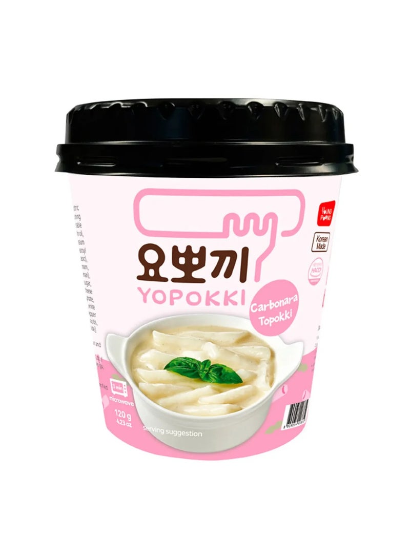 Yopokki Halal Topokki Carbonara Cup 120g - Image 1