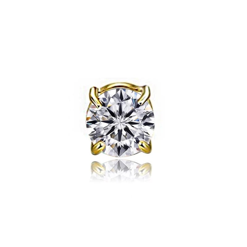 Unisex Zircon Magnetic Earrings No Piercing Required 8mm Golden White Diamond pair (two price) 