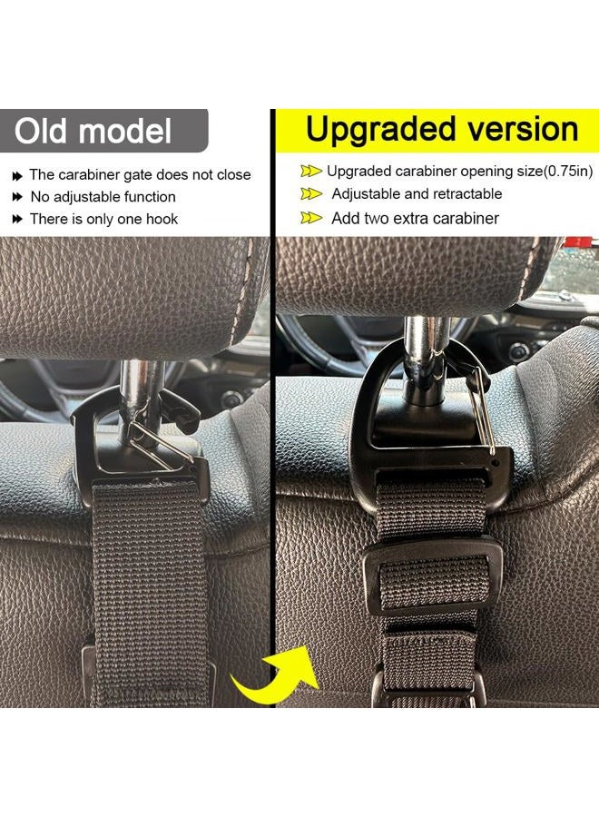 BEATUNEE Car Headrest Hooks, Backseat Storage Organizer Hangers, Universal Vehicle Seat Back Hooks, 4 Pack - Image 3