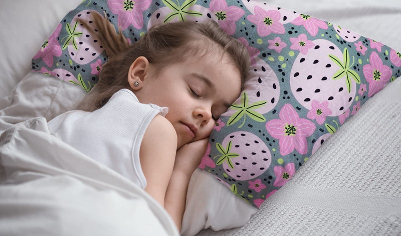 KRADYL KROFT Toddler Pillow with 100% Cotton Removable Cover - 20 X 15 Inches | Children Pillows | Baby Pillows - Very Berry - Image 5