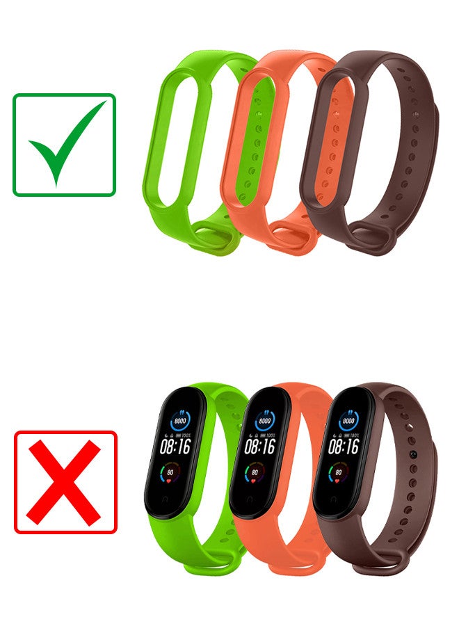 (for Xiaomi Mi Band 5 / Mi Band 6) Strap Wristbands Colorful Bracelet for Women Men Silicone Replacement Bands - Image 3