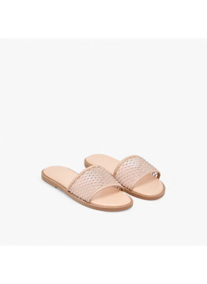 Flora Bella By Shoexpress Girls Embellished Slip-On Sandals