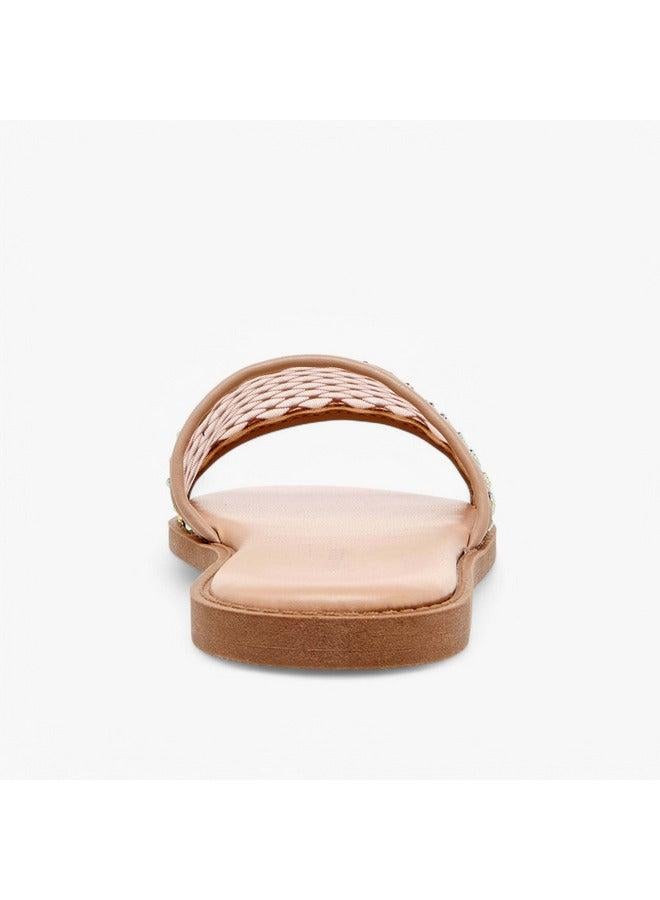 Flora Bella By Shoexpress Girls Embellished Slip-On Sandals - Image 5