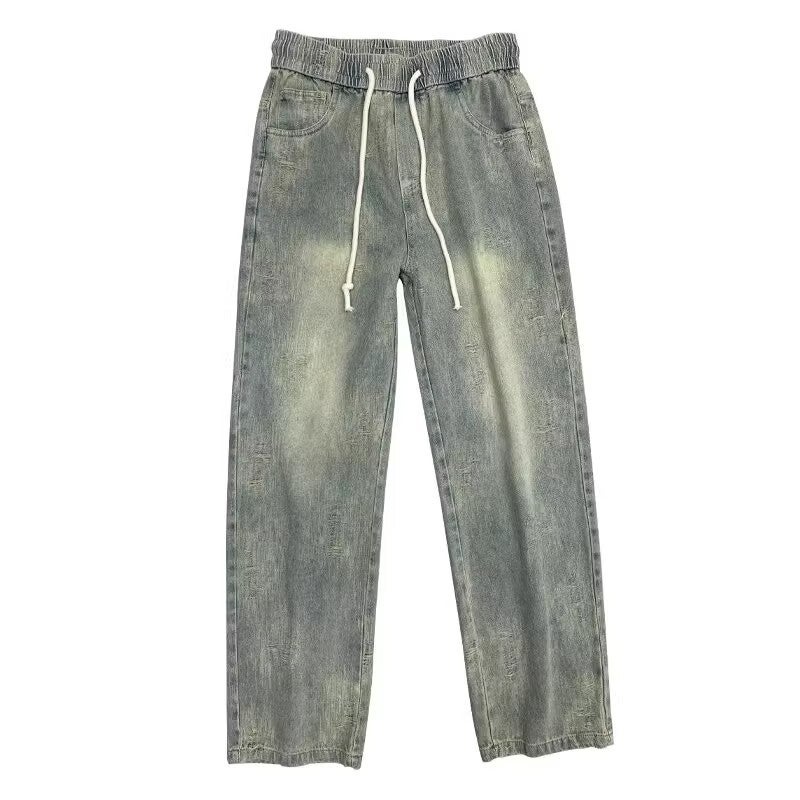 Unisex Classic Denim Jeans Loose Fit Daily Outdoor Wear - Image 1