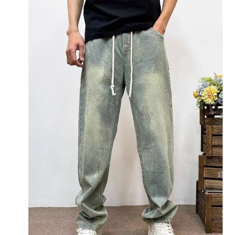 Unisex Classic Denim Jeans Loose Fit Daily Outdoor Wear - Image 5