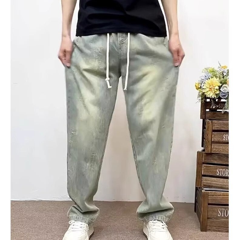 Unisex Classic Denim Jeans Loose Fit Daily Outdoor Wear - Image 3