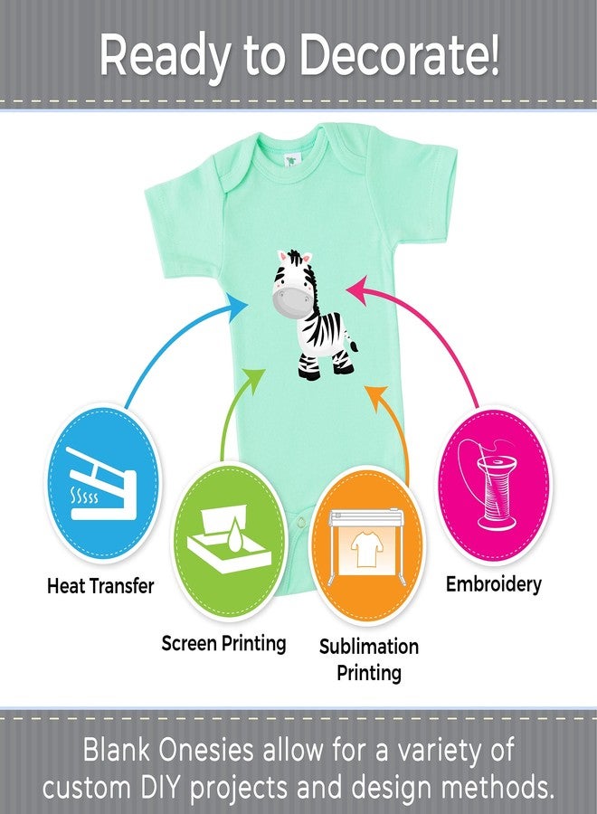 Laughing Giraffe Baby Blank Short Sleeve Unisex One Piece Bodysuit (3-6 Months, Yellow) - Image 3