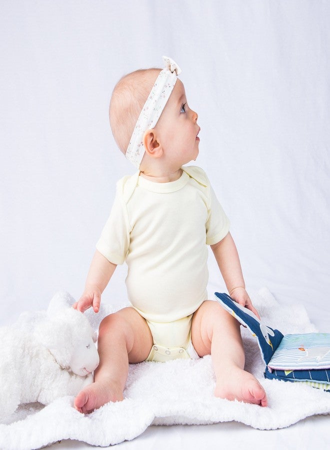 Laughing Giraffe Baby Blank Short Sleeve Unisex One Piece Bodysuit (3-6 Months, Yellow) - Image 4