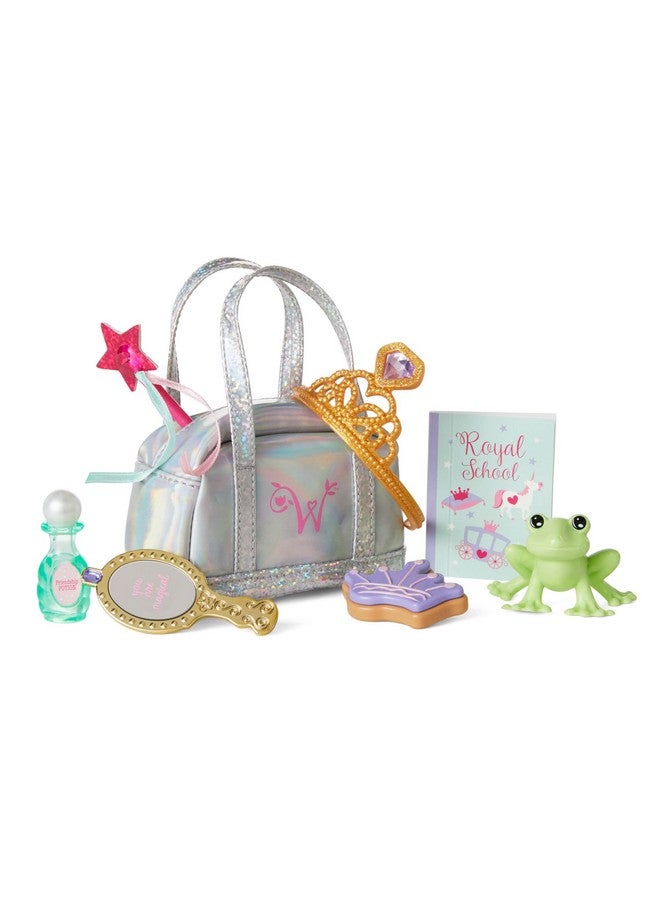 American Girl Welliewishers Ready To Be Royal Accessory Set For 14.5Inch Dolls With An Iridescent Bag, A Gold Hand Mirror Dolls, A Gold Tiara Ages 4+  - Image 1