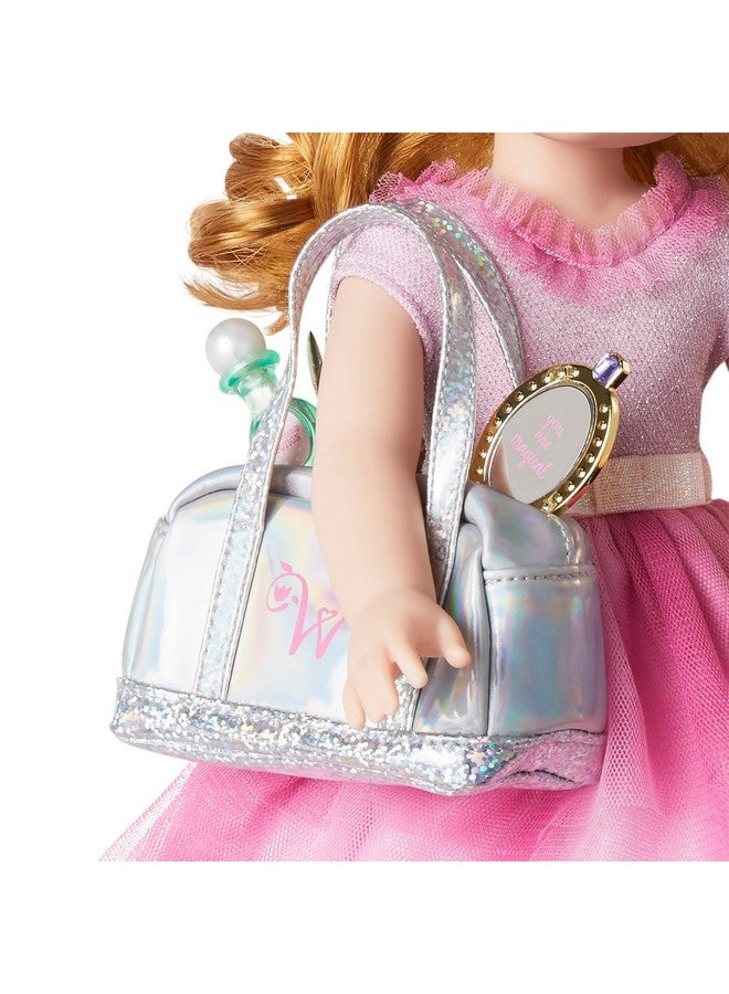 American Girl Welliewishers Ready To Be Royal Accessory Set For 14.5Inch Dolls With An Iridescent Bag, A Gold Hand Mirror Dolls, A Gold Tiara Ages 4+  - Image 3