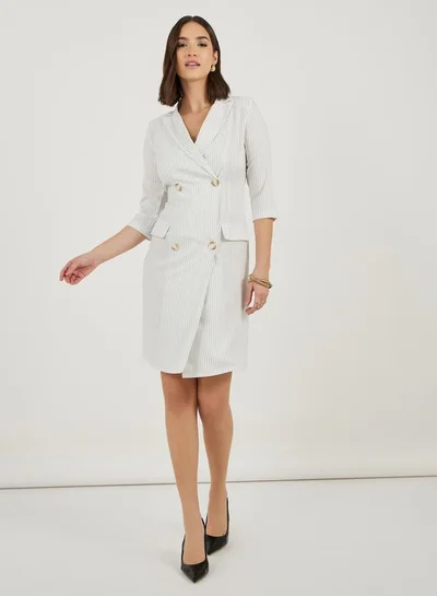Styli Striped Blazer Dress