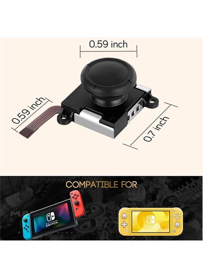 Generic - 25Pcs Joystick Replacement for Nintendo Switch Joycon Set, Switch Analog Stick Parts for Nintendo Switch Joy Con Controller Thumbstic, Full Repair Tool Kit, 2 Metal Lock Buckles, 2 Jon Con Replacement - Image 1