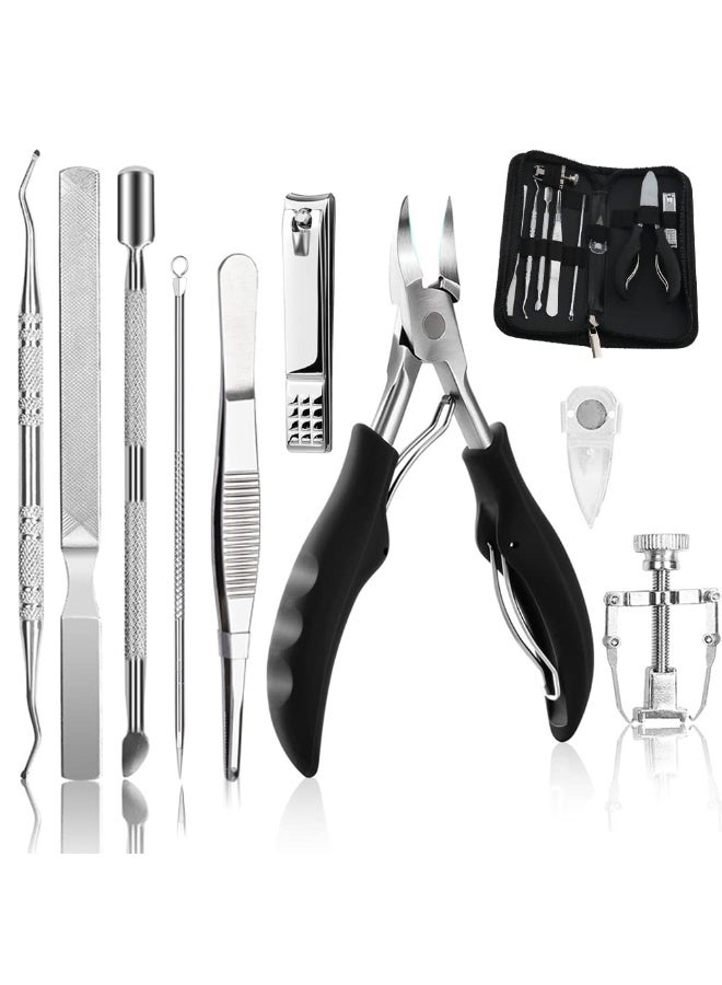 Bcabo 10Pcs/set Ingrown Toenail Tools Kit, Nail Treatment Foot Tool,Ingrown Toenail Removal Correction Clippers, Surgery Grade Nail File Lifter, Professional Pedicure Tool - Image 1