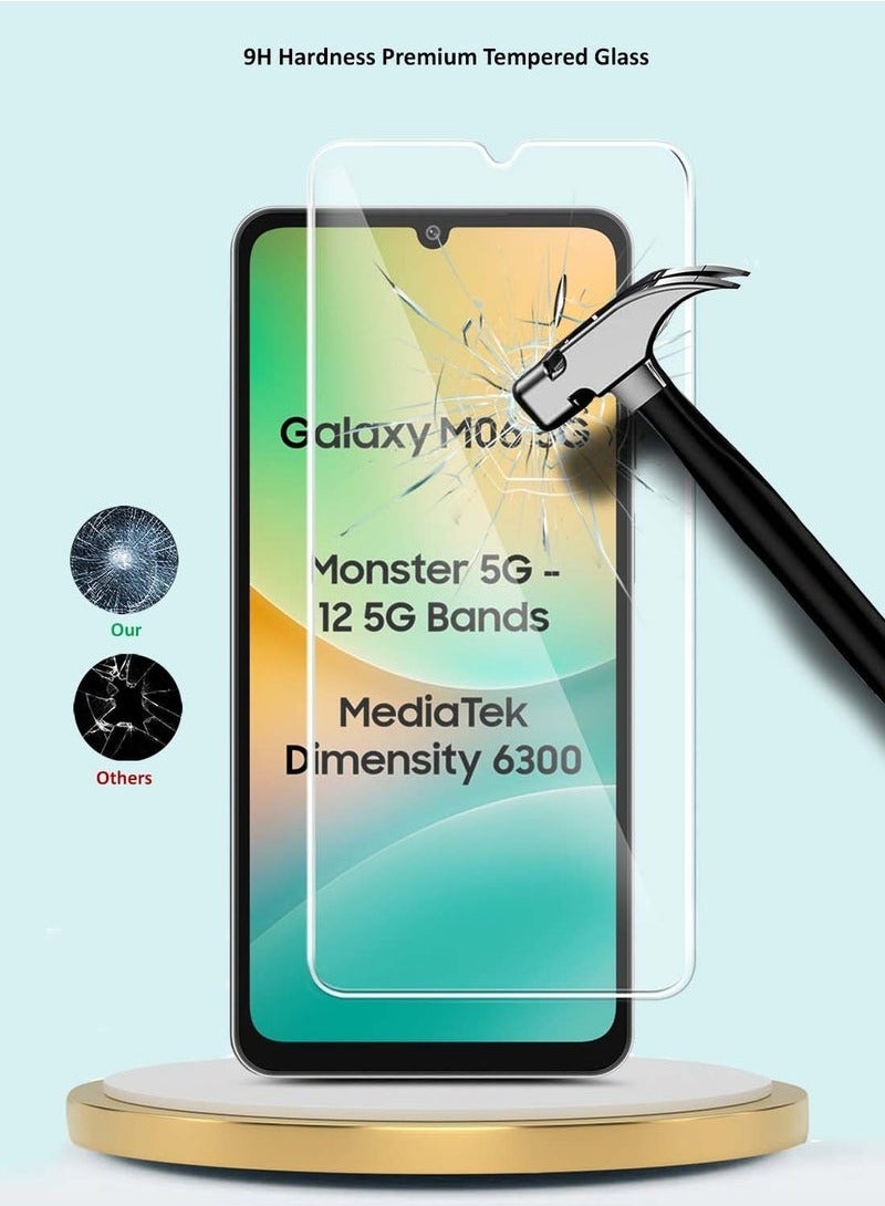 TIGER Samsung Galaxy M06 5G 2025 / Samsung Galaxy F06 5G 2025 GMAX Premium Series Curved Edges 9H 2.5D Tempered Glass Screen Protector – Full Coverage, Ultra-Clear, Scratch Resistant, Easy Installation, Curved Edges – Clear - Image 3