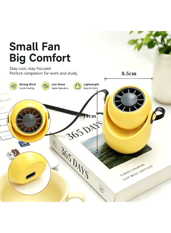 【مروحة ميني محمولة】【مروحة مكتبية】【مروحة للرقبة】【مروحة يدوية】 مروحة ميني محمولة بثلاث مستويات سرعة قابلة للضبط، خفيفة للغاية تزن 0.15 كجم فقط، منخفضة الضوضاء بما يقل عن 36 ديسيبل (A)، بطارية قابلة لإعادة الشحن عبر USB بسعة 500 مللي أمبير/ساعة، مع وقت تشغيل يتراوح بين ساعة و4 ساعات. تصلح للاستخدام في عدة حالات: ارتداء حول الرقبة، واستخدام يدوي، أو وضعها على المكتب. - Image 3