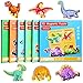 QimuMku Magnetic Puzzles for Kids Ages 13 Travel Toddler Puzzles Ages 24 Year Dinosaur Activities Toy for Boys Girls 35 yo Learning Magnet Gift for Road Trip - Image 2