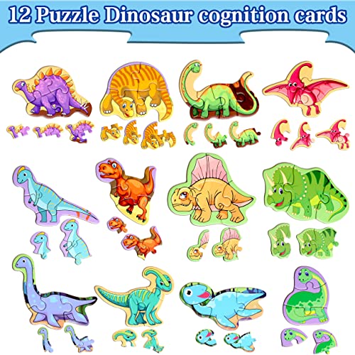 QimuMku Magnetic Puzzles for Kids Ages 13 Travel Toddler Puzzles Ages 24 Year Dinosaur Activities Toy for Boys Girls 35 yo Learning Magnet Gift for Road Trip - Image 5