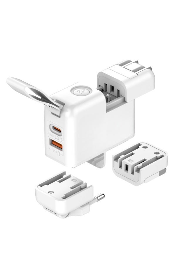 ريبنيو شاحن سريع 65 وات من النوع C شاحن سفر محمول بمنافذ USB متعددة مادة Gan QC3.0 وظيفة محول مصدر الطاقة - Image 1