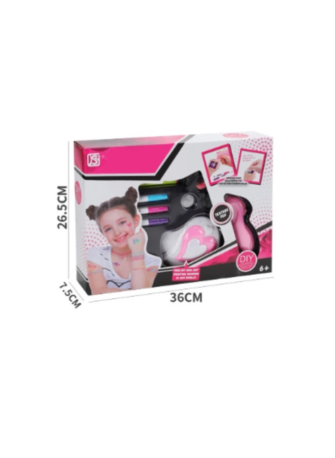 دي أس مجموعة أقلام تاتو جل للرسم اليدوي للأطفال، خدع مبتكرة، ألعاب مضحكة مضادة للتوتر للأطفال، هدية عيد ميلاد والاحتفالات، ألعاب جميلة وعصرية - Image 4