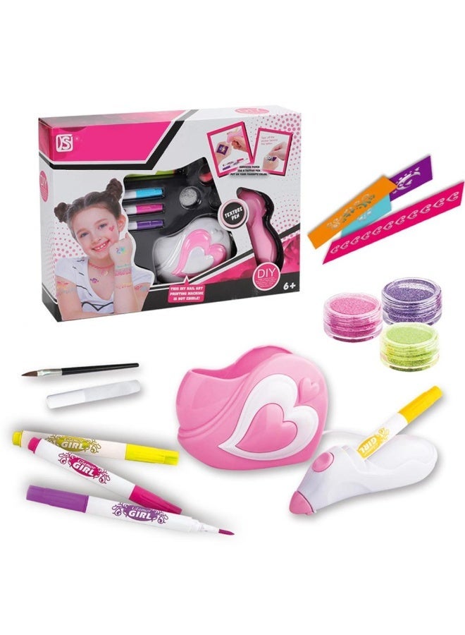 دي أس مجموعة أقلام تاتو جل للرسم اليدوي للأطفال، خدع مبتكرة، ألعاب مضحكة مضادة للتوتر للأطفال، هدية عيد ميلاد والاحتفالات، ألعاب جميلة وعصرية - Image 1