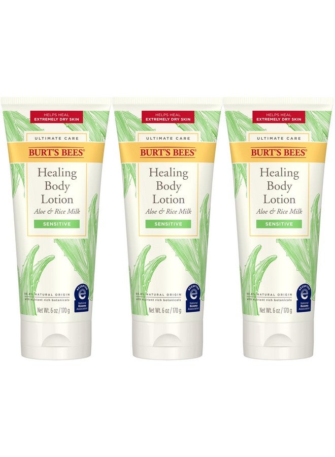 بيرتس بيز لوشن الجسم العلاجي للعناية الفائقة من بيرتس بيز مع الصبار وحليب الأرز للبشرة الحساسة، 98.8% من أصل طبيعي، 6 أونصات - Image 1
