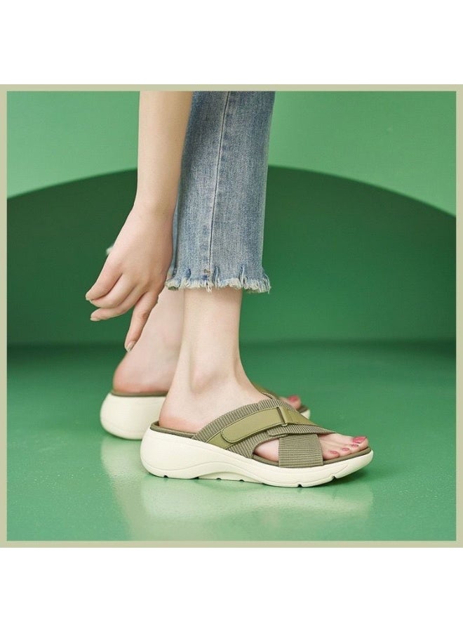 Wedge Soft Bottom Knitted Breathable Women's Slippers 2025 - Image 3