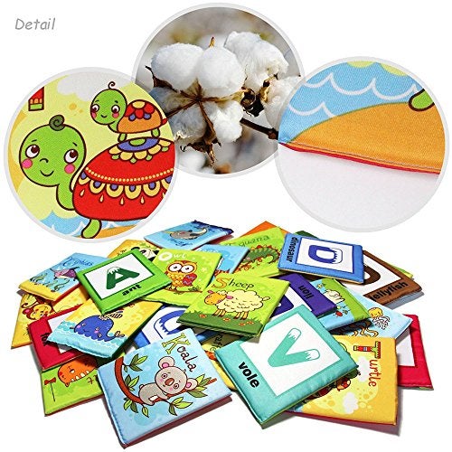 TEYTOY Baby Toy Zoo Series 26pcs Soft Alphabet Cards with Cloth Bag for Over 0 Years - Image 2