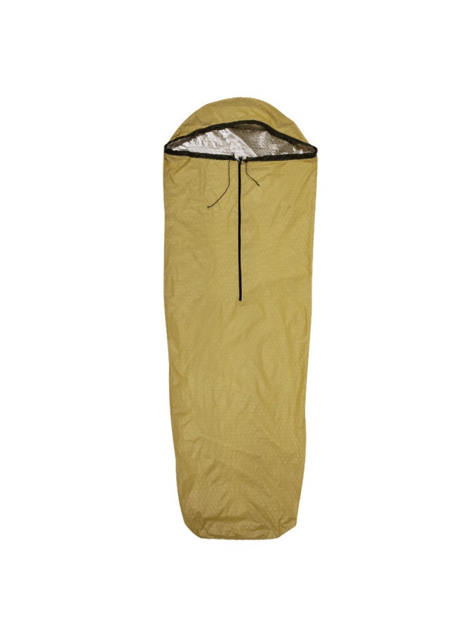 لاك ستون حقيبة نوم للبالغين في الهواء الطلق، حقيبة نوم مقاومة للأوساخ للتخييم، حقيبة نوم طارئة دافئة للتخييم، حقيبة نوم محمولة على شكل مومياء - Image 1