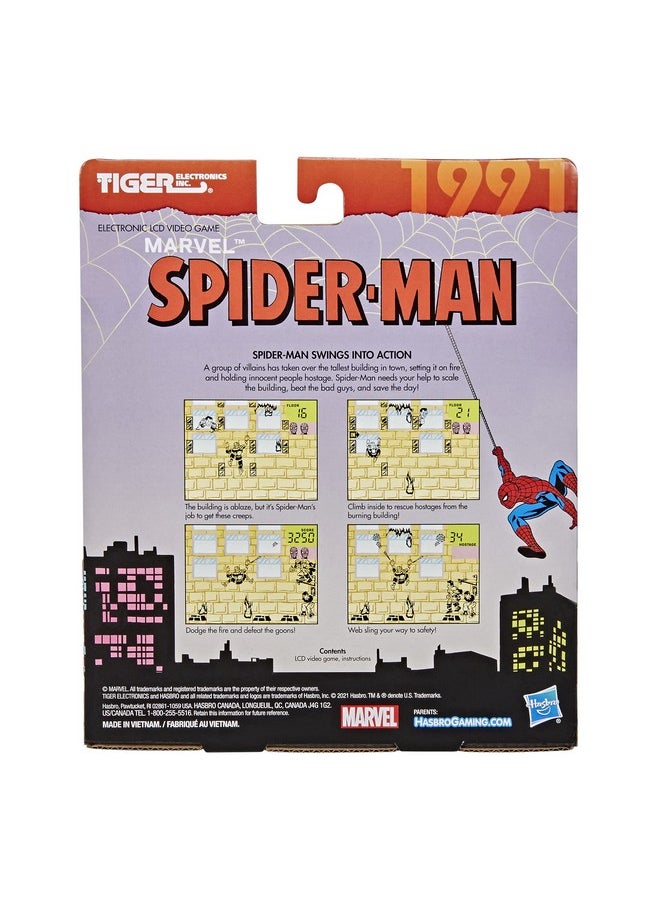 Hasbro Games - Hasbro Gaming Tiger Electronics Marvel Spiderman Electronic Lcd Video Gameretroinspired 1Player Handheld Gameages 8 And Up - Image 1