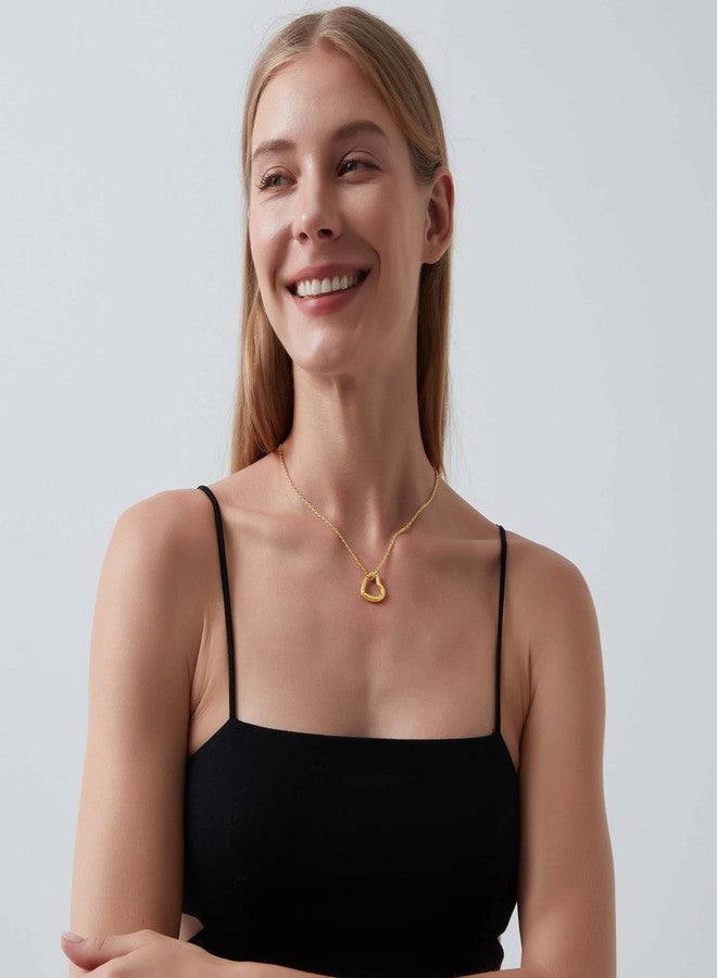 GAVU Stainless Steel Ring Holder Necklace for Women, Women’s Heart Pendant Ring Keeper Necklace in Silver/Gold/Rose Gold 18", 18", Stainless Steel, No Gemstone - Image 3