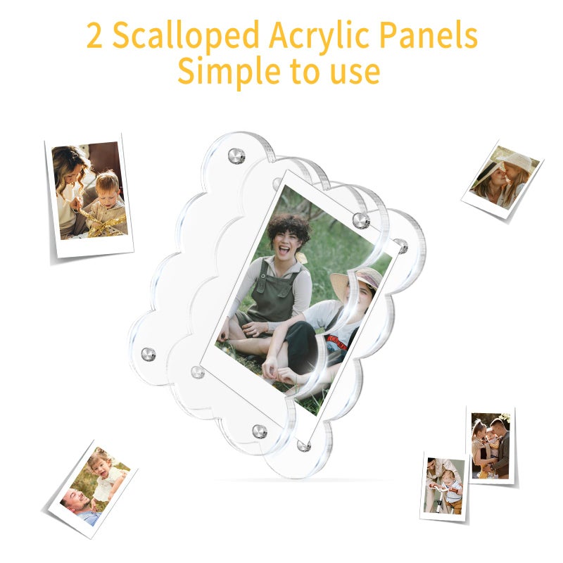 جويوفيب Juoifip 10 Pack 3x4 acrylic polaroid Magnets إطار الصورة للثلاجة إطارات واضحة للثلاجة لإطار محفظة محفظة instax للثلاجة للثلاجة - Image 3