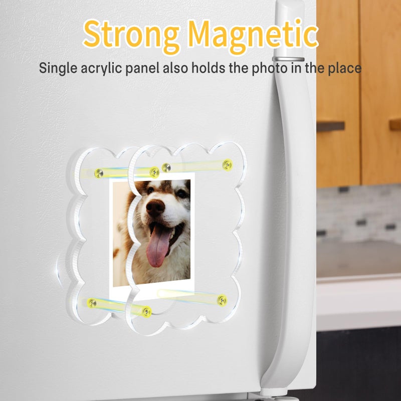 جويوفيب Juoifip 10 Pack 3x4 acrylic polaroid Magnets إطار الصورة للثلاجة إطارات واضحة للثلاجة لإطار محفظة محفظة instax للثلاجة للثلاجة - Image 4