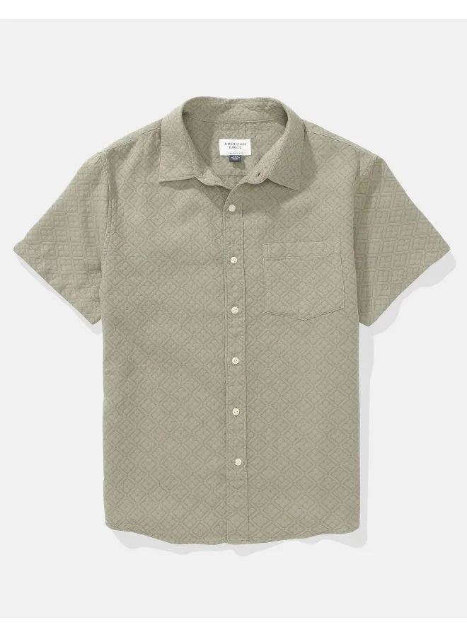 American Eagle OLIVE DAZE AE Poolside Button-Up Shirt for Men | Best Price UAE