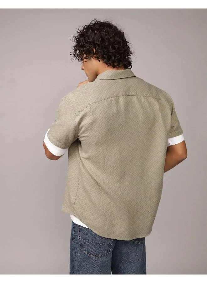 American Eagle OLIVE DAZE AE Poolside Button-Up Shirt for Men | Best Price UAE