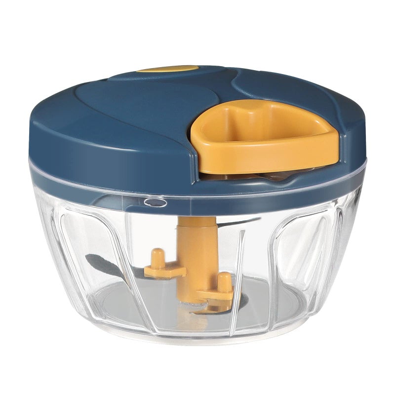 Cambom Manual Food Chopper Vegetable Cutter Hand String Vegetable Chopper Onions Cutter for Vegetable Fruits Nuts BPA Free Food Safe Material 550ml Yellow