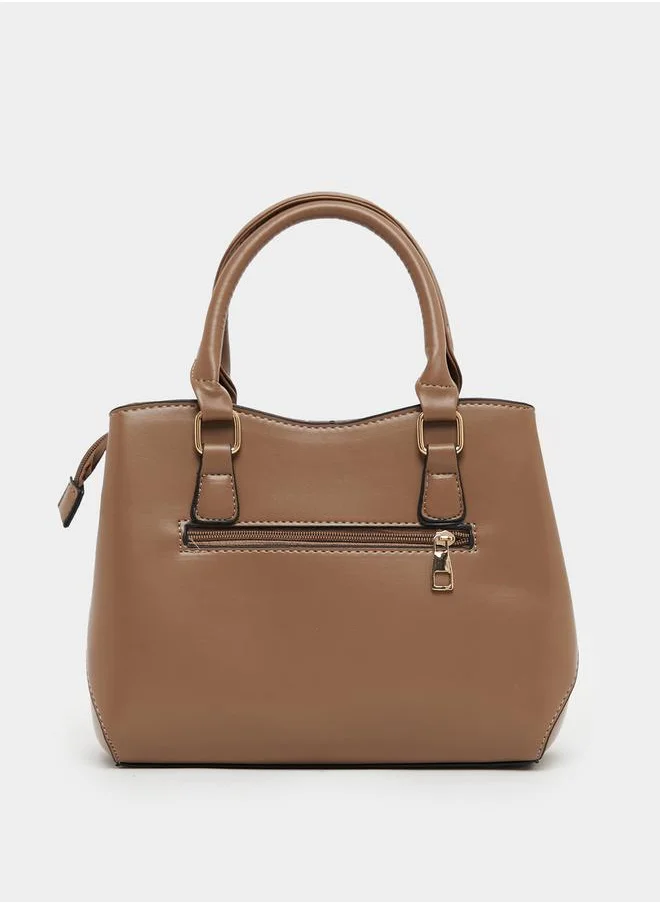 Styli Drop Chain Color Block Handbag with Top Handle