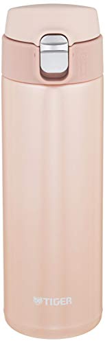 TIGER زجاجة ماء تيرجر تيرموس 169 أونصة سائلة 480 مل صحراء بلمسة واحدة خفيفة الوزن MMJA482PJ وردي