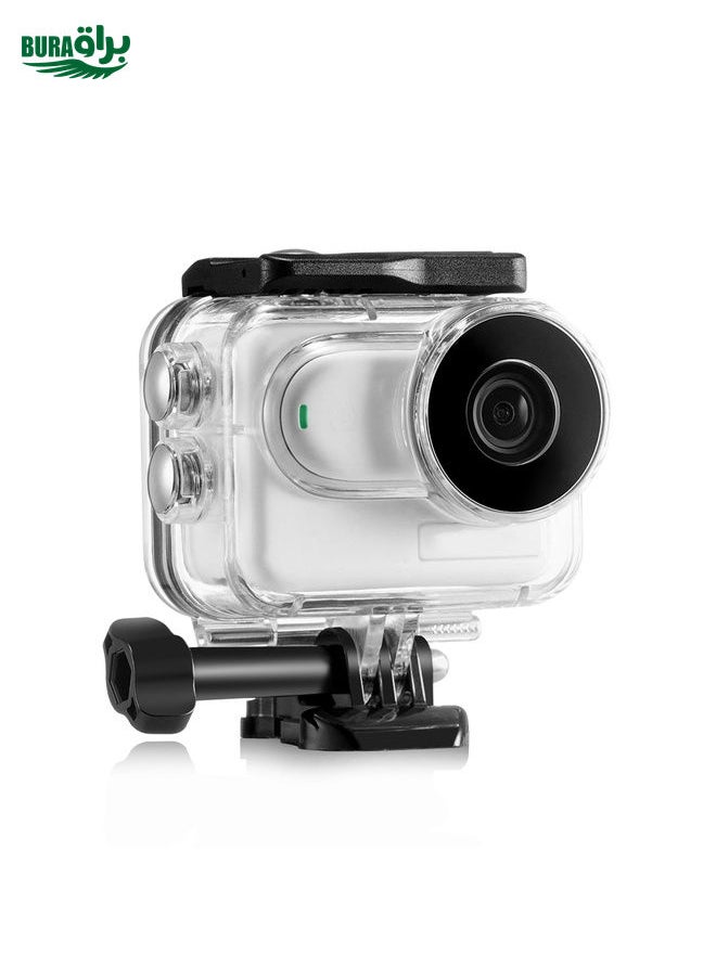 BURAQ For Insta360 GO 3  / GO 3SPULUZ 60m Underwater Waterproof Housing Case with Base Adapter & Screw (Transparent)  - Image 2