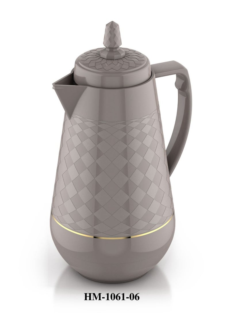 Home Master 1-liter tea thermos set from home master – Elegant design with a double thermal insulation to keep hot and cold for long hours. 
