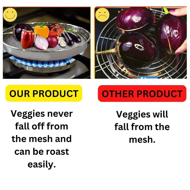 HET ENTERPRISE مقلاة هيت إنتربرايز فلكا لصنع الروتي | شبكة تحميص باباد وفلكا للمطبخ | شبكة تحميص فلكا من الفولاذ المقاوم للصدأ - Image 4