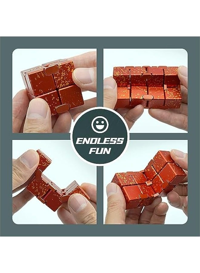 Silver Metal Infinity Cube - Anxiety Fidget Toy for Kids, Teens, and Adults with Cool Design  - Image 5