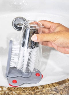 AL SANIDI Cup cleaning brush with non-stick base, Gray, 12.5x12x19 Cm  - Image 2
