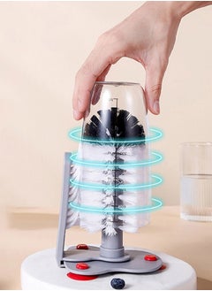 AL SANIDI Cup cleaning brush with non-stick base, Gray, 12.5x12x19 Cm  - Image 3
