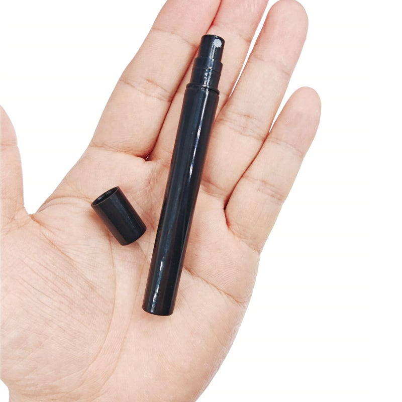 Rikwog 40Pcs Mini Spray Bottles  5Ml Plastic Refillable Empty Fine Mist Perfume Bottles Portable Sample Spray Containers For Travel Party Cosmetic Makeup Tool  Black - Image 5