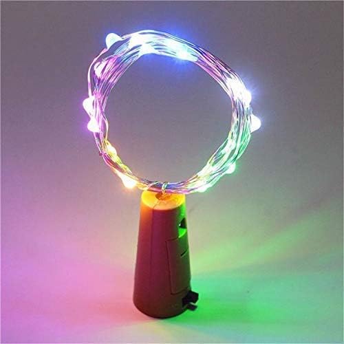 TrendX TrendX 20 LED Wine Bottle Cork Lights Copper Wire String Lights 2 Meter Battery Operated Fairy Lights Bottle DIY Christmas Wedding Party Multicolor Pack of 1 