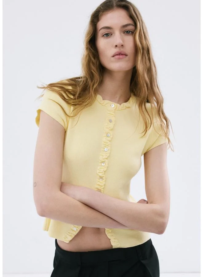 MANGO Fine knit sweater with buttons